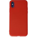 HappyCase iPhone Xs Kılıf Yumuşak Silikon Kılıf - Kırmızı