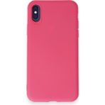 HappyCase iPhone Xs Kılıf Yumuşak Silikon Kılıf - Pembe