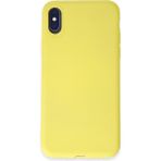 HappyCase iPhone Xs Kılıf Yumuşak Silikon Kılıf - Sarı