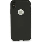 HappyCase iPhone Xs Kılıf Yumuşak Silikon Kılıf - Siyah