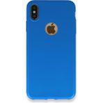 HappyCase iPhone Xs Max Kılıf Yumuşak Silikon Kılıf - Mavi