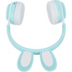 HappyCase ME-15 Kablosuz Bluetooth LED Işıklı Tavşan Kulaklık - Turkuaz