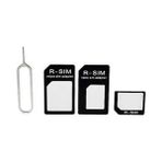 HappyCase Nano ve Micro Sim Kart Adaptörü Simkart Büyütme Aparatı Set