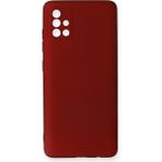 HappyCase Samsung Galaxy A51 Kılıf Yumuşak Silikon Kılıf - Bordo