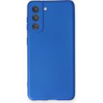 HappyCase Samsung Galaxy S21 Kılıf Yumuşak Silikon Kılıf - Mavi
