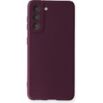 HappyCase Samsung Galaxy S21 Kılıf Yumuşak Silikon Kılıf - Mürdüm