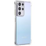 HappyCase Samsung Galaxy S21 Ultra Kapak Köşe Korumalı Airbag Antishock Silikon Kılıf - Şeffaf