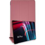 Happycase Samsung Galaxy X800 Tab S8 Plus 12.4 Kılıf Tablet Smart Kılıf - Pembe