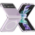 HappyCase Samsung Galaxy Z Flip 4 Kılıf Magneticsafe Şeffaf Silikon - Şeffaf