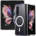 HappyCase Samsung Galaxy Z Fold 4 Kılıf Magneticsafe Şeffaf Silikon - Şeffaf