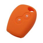 Happyit araç anahtar kutusu-Kapak için silikon Renault Kangoo Scenic Megane 2 düğme Sandero Captur modu Fernsteuerungsabdeckung Turuncu