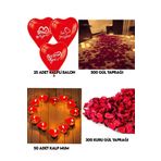 Happyland 14 Şubat Sevgiliye Özel Romantik Süpriz Oda Ev Süsleme, Sevgililer Günü Seti