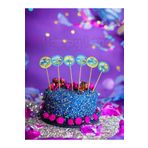 Happyland Şirinler Smurf Kürdan 6 Adet Kürdanlı Cupcake Pasta Süsü Doğum Günü Kürdan