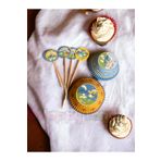 Happyland Şirinler Smurf Parti Seti Cupcake Seti 2 'li ( Kürdan ,Cupcake Kalıbı ) Doğum Günü Seti