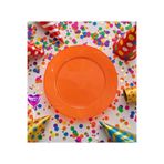 Happyland Turuncu Renk MİKA TABAK 6'LI 23CM Doğum Günü Organizasyon Piknik Tabağı