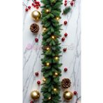 Happyland Yılbaşı 160 Cm 90 Dallışıklı Kalın Garland Büyük Boy Yılbaşı Ağaç Çam Dalı 3 M Günışığı Peri Led