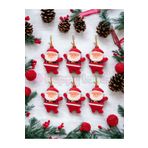 Happyland Yılbaşı Ağacı Süsü 6'lı Noel Baba Asma Süs Kırmızı Renk Çam Ağacı Süsü