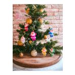 Happyland Yılbaşı Çam Ağacı Süsü 4 Cm 6 Ader Renkli Noel Baba Süs Simli Yılbaşı Noel Baba Süs Renkli