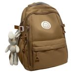 Happylifee 6930 Kahverengi Kampüs Öğrenci Unisex Okul Çantası