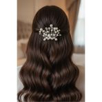 Happyline İncili Ve Boncuklu Tarak Toka, Toka ,Yan Toka, Nikah Toka, Nişan Toka, Gelin Saç Aksesuarı