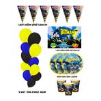 HAPPYLOOPPARTY BaTman Betmen 16 Kişilik Doğum Günü Parti Malzemeleri Süsleri Partymix
