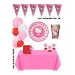 HAPPYLOOPPARTY Hello Kitty 40 Kişilik Doğum Günü Parti Süsleri Seti