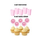 HAPPYLOOPPARTY Hello Kitty Temalı Doğum Günü Mısır Kutusu Baskılı Kürdan Seti