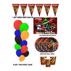 HAPPYLOOPPARTY Ninjago Yapı Oyuncak 8 Kişilik Doğum Günü Parti Malzemeleri Süsleri Partymix
