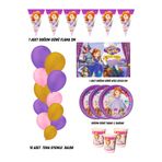 HAPPYLOOPPARTY Prenses Sofia Sofya 16 Kişilik Doğum Günü Parti Malzemeleri Süsleri
