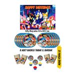 HAPPYLOOPPARTY Sonic Boom Kirpi SonicTemalı Doğum Günü Tabak , Bardak , Afiş Seti