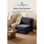 Happynight Comfort Sofya Tekli Koltuk Düz Kol| Oyun Koltuğu | Sünger Koltuk | Sinema Koltuğu. 90X90 cm | Fitilli Kadife - Antrasit