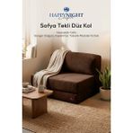 Happynight Comfort Sofya Tekli Koltuk Düz Kol| Oyun Koltuğu | Sünger Koltuk | Sinema Koltuğu. 90X90 cm | Fitilli Kadife - Bej