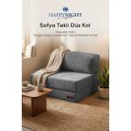Happynight Comfort Sofya Tekli Koltuk Düz Kol| Oyun Koltuğu | Sünger Koltuk | Sinema Koltuğu. 90X90 cm | Fitilli Kadife - Gri