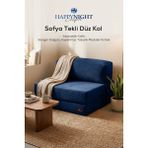 Happynight Comfort Sofya Tekli Koltuk Düz Kol| Oyun Koltuğu | Sünger Koltuk | Sinema Koltuğu. 90X90 cm | Fitilli Kadife - Lacivert
