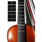 Happypotam 4/4 Tam Boy Keman-Nota-Etiket-Kolay Öğrenme-Sticker-Klavye-Çıkartma-Violin-Keman Aksesuar - 4-4 - Siyah - Beyaz