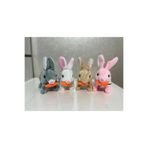 Happystore Home Sevimli Gökkuşağı Tavşan Zıplayan Sesli Hareketli Peluş Tavşan 17 Cm Tivens
