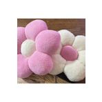 happyteks Pembe Ikiz Papatya Dekoratif Peluş Ve Kırlent Yastık Minder