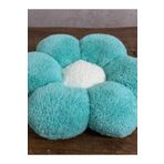 happyteks Turkuaz yapraklı peluş papatya kırlent