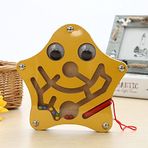 Happytoy hayvan mini Wooden yuvarlak manyetik duvar numarası Maze interaktif Labyrinth mıknatıs inciler Labyrinth masa oyunu şehir trafik Eduactional Handcraft Toys (Star)