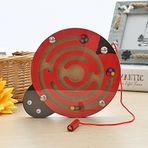 Happytoy hayvan mini Wooden yuvarlak manyetik duvar numarası Maze interaktif Labyrinth mıknatıs inciler Labyrinth masa oyunu şehir trafik Eduactional Handcraft Toys (uğur böceği)