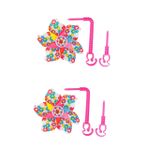 Happyyami 2 Takım bisiklet yel değirmeni hafif yel değirmeni dekoratif dönebilen yel değirmeni çocuk bisikleti süs bisiklet scooter dekorları dönen fırıldak dekorları ışık gidon Mobilet pvc