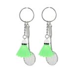 Happyyami 4 Adet badminton anahtarlık mini raketle anahtarlıklar spor tarzı kolye hediye basketbol aksesuarları araba kolye çanta kolye Sırt çantası hatıra Süs Badminton raketi