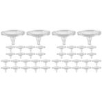Happyyami 40 Adet Döşeli çeşme tutucu Akvaryum rafı göster balık tankları kristal tutucu küre standı teşhir standı 8cm küçük depolama rafı taş döşeme 15c sunum standı plastik