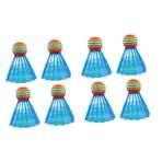 Happyyami 8 okul için shuttlecocks spor aksesuarları LED ışıklı badminton birdies açık raketleri badminton aydınlatmak spor topları badminton için raketle badminton topları