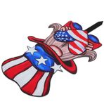 Happyyami Bağımsızlık Günü Kartı Dış Mekan Dekorasyonu Abd Gaziler Günü Bahçesinde Işareti Amerikan Dekoru Bağımsızlık Işaretleri Vatansever Cüce Bahçe Kazığı Akrilik Sahne Amerikan Stili