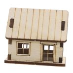 Happyyami minyatür ev Ahşap ev maketi Dekoratif ev aksesuarı Dayanıklı ahşap oyuncak D ahşap ev bölme oyuncak evi günlük kabin modelleri DIY minyatür oyuncak ev kiti ev inşaatı oyuncak Khaki