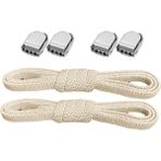 Hapshoe Akıllı Kilitli Ayarlanabilir 1 Çift Bej 6 mm Lastik Pratik Bağcık