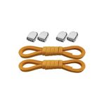 hapshoe Akıllı Kilitli Ayarlanabilir 1 Çift Hardal Sarı 6 MM Lastik Pratik Bağcık