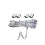 hapshoe Akıllı Kilitli Ayarlanabilir Gümüş Simli 6 MM Lastik Pratik Bağcık 1 Çift