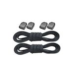 hapshoe Akıllı Kilitli Ayarlanabilir Siyah 6 MM Lastik Pratik Bağcık 1 Çift